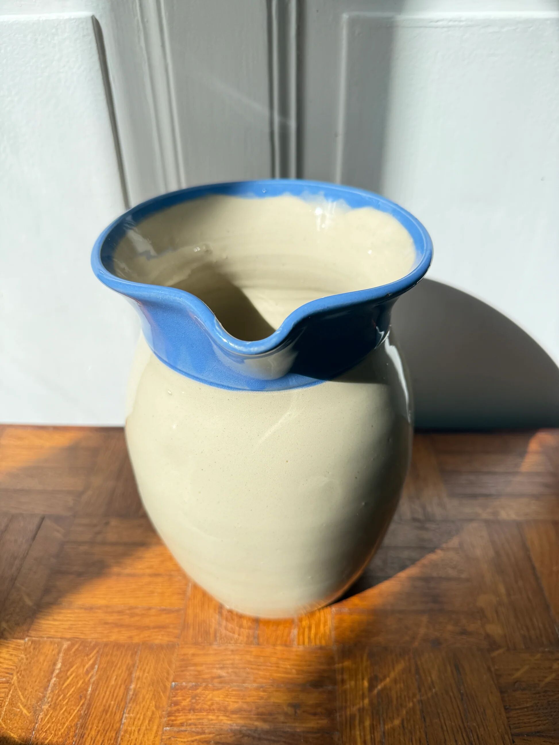Glacier blue ceramic jug