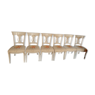 6 contemporary chairs for dining room.