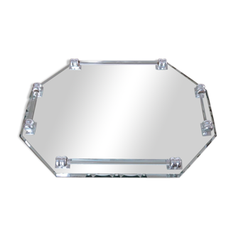 Bevelled octagonal mirror tray 50s