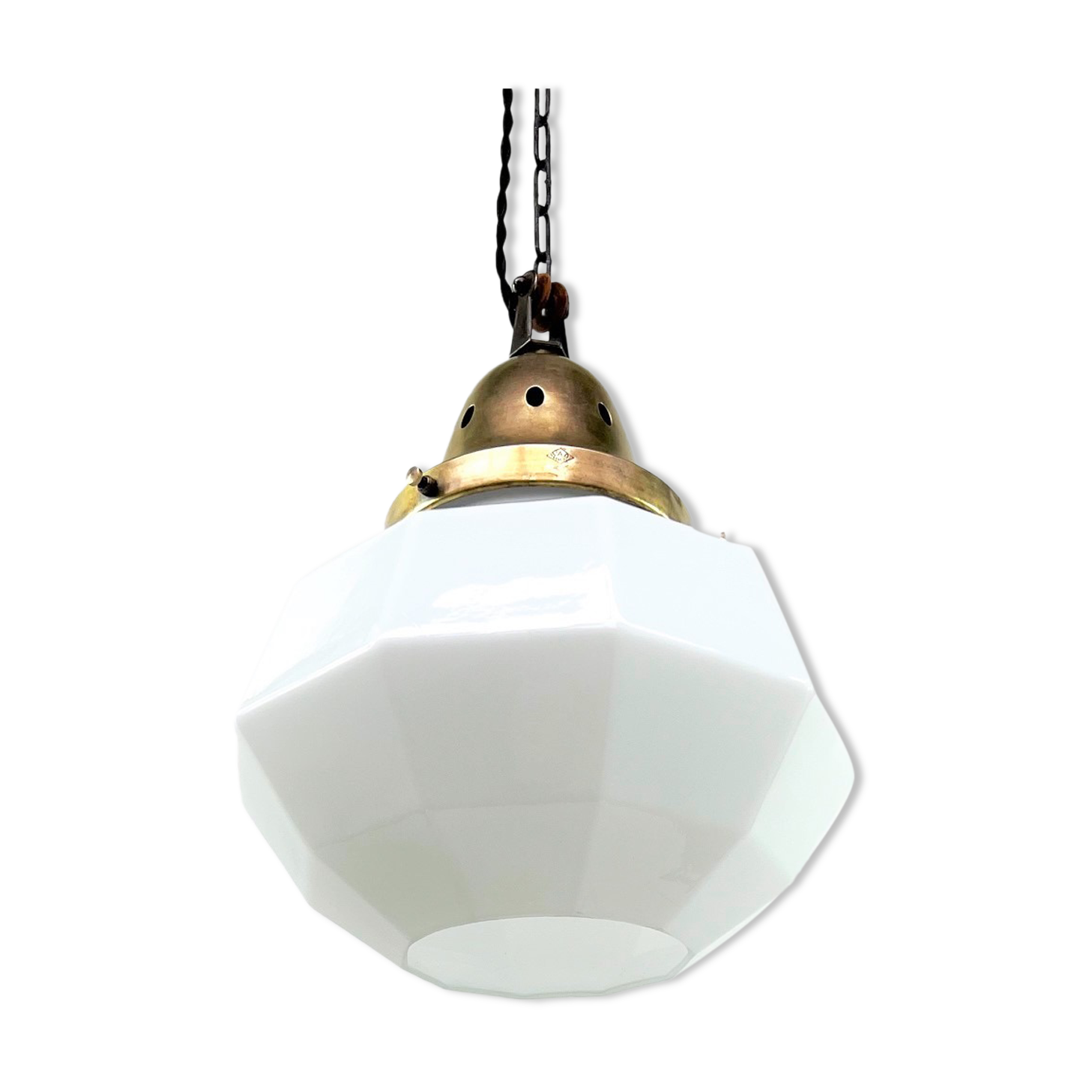 Hanging bag paris 1920 1930 opaline brass