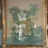 Peinture sur soie encadré