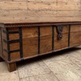bench - teak chest from Burma with original fittings