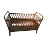 Vintage rattan baby cot