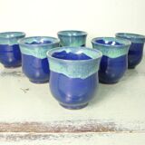Set of 6 ceramic coffee cups