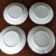 4 blue & white English style dinner plates