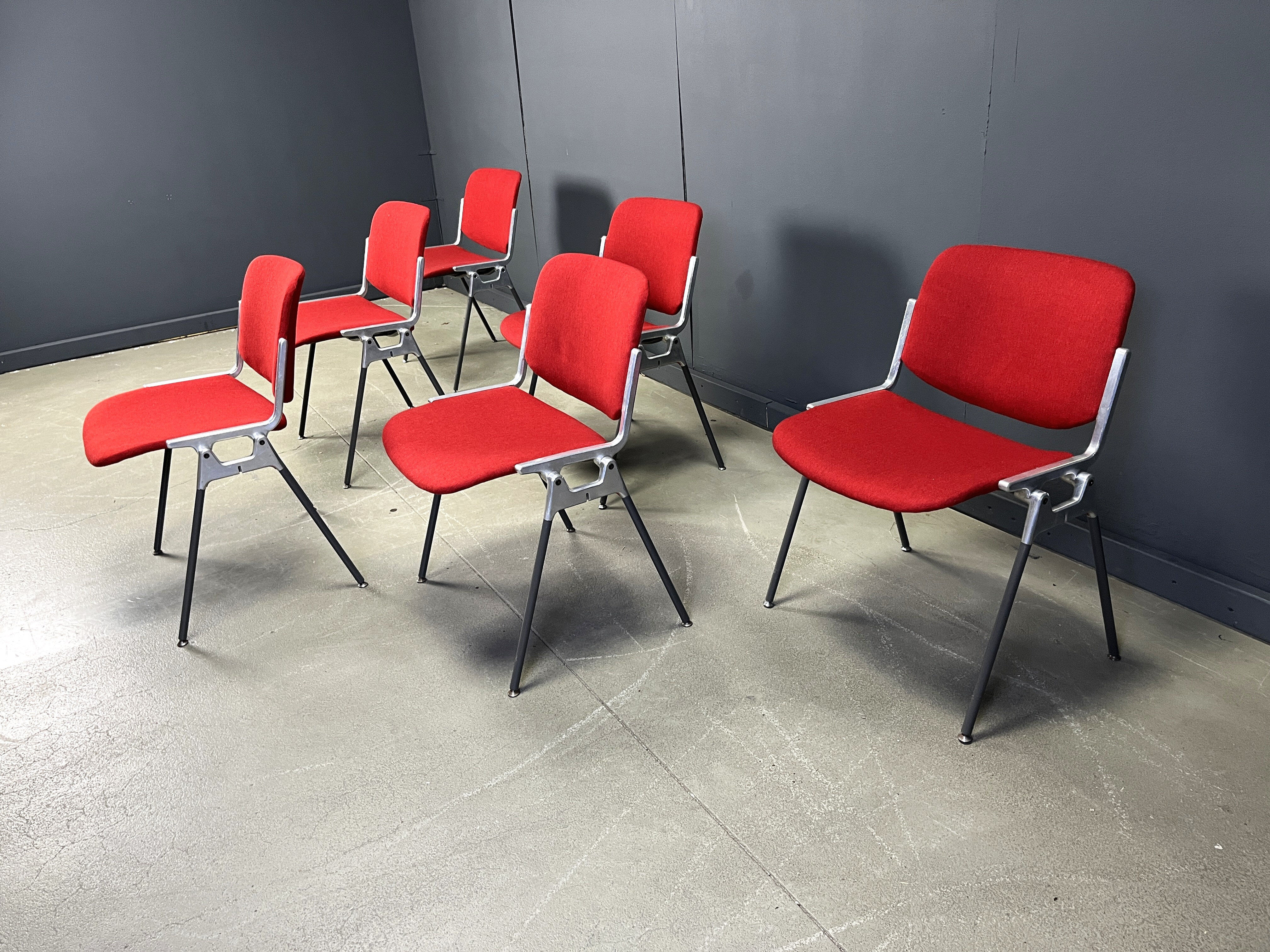 Vintage DSC 106 side chairs by Giancarlo Piretti for Castelli, 1970s