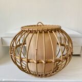 Rattan hanging lamp