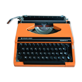 Orange silverette typewriter 1960