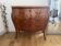 Commode 3 tiroirs galbee stye louis xv marquetterie plateau marbre