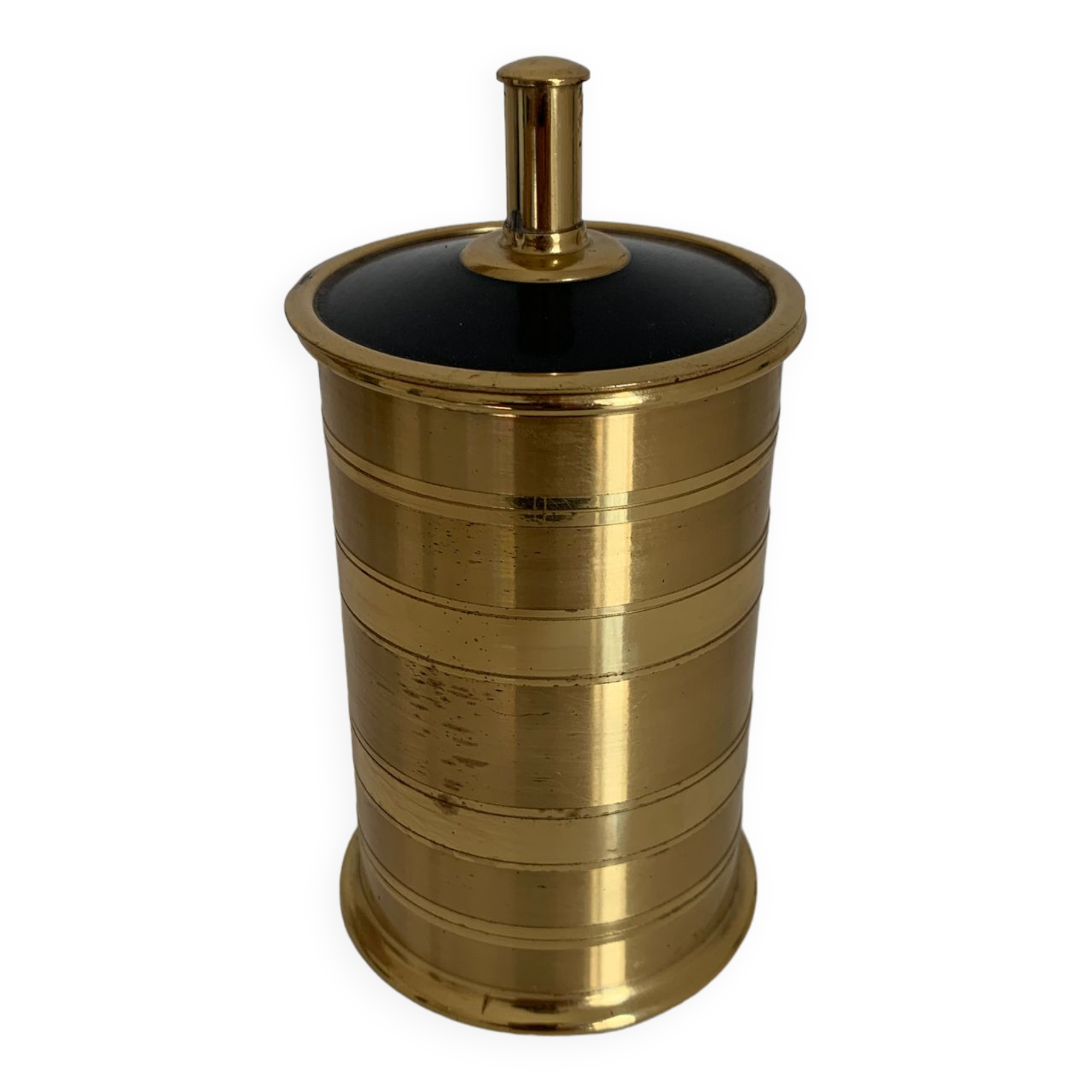 Vintage cigarette holder 1960 golden dispenser box - 14 x 7 cm