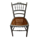 Chaise ancienne style louis XVI cannage gris galet