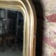 Ice / mirror fireplace in wood and gilded stucco Louis Philippe era