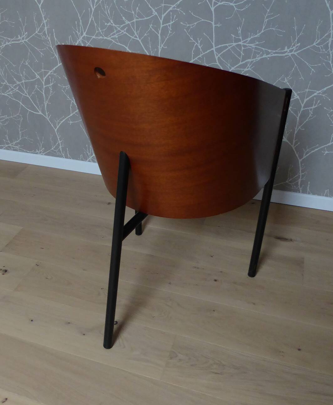 Coste mahogany and black armchair