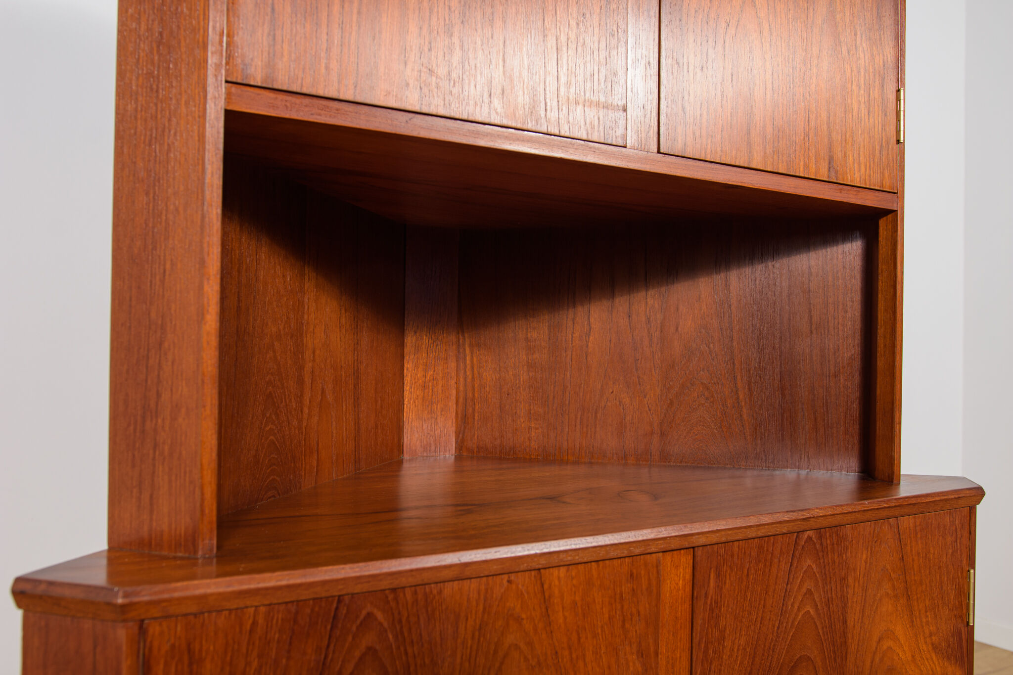 Mid-Century Corner Teak Cabinet, Denmark, 1960s