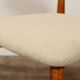 Modern chair Scandinavian design light wood natural Lin fabric mid century modern design