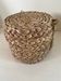 70s woven pouf footstool