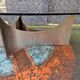 1970 coffee table in brushed steel