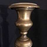 Bronze torch candle holder early 20th century