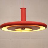 Pink Fog & Morup Optima vintage pendant lamp: Hans Due design, Denmark 1970