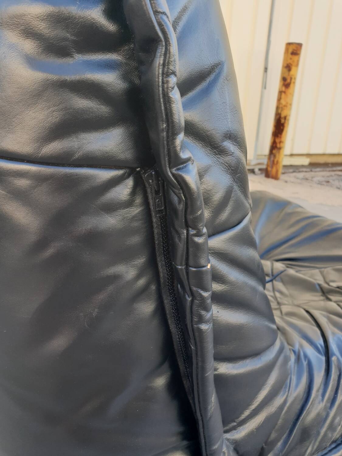 2 seater leather sofa 1970