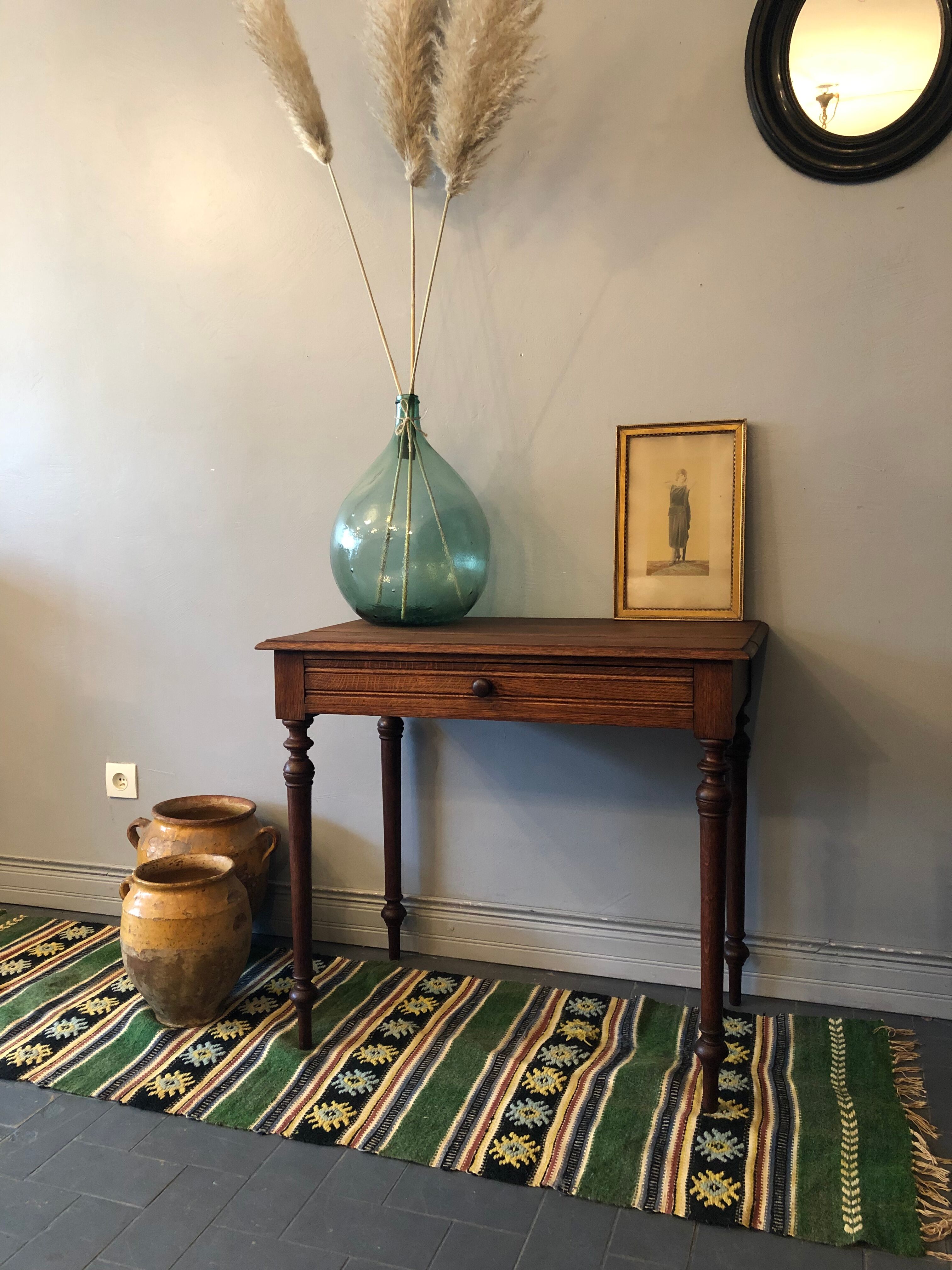 Side table in old wood