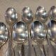 11 silver-plated teaspoons by Christofle, Cluny pattern, striped