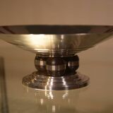 Art Deco centerpiece in silver-plated brass and Macassar ebony, 1930s