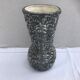 Vintage vase with grey & white skimmer ceramic handles