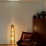 Sisal and Teak Floor Lamp by Temde