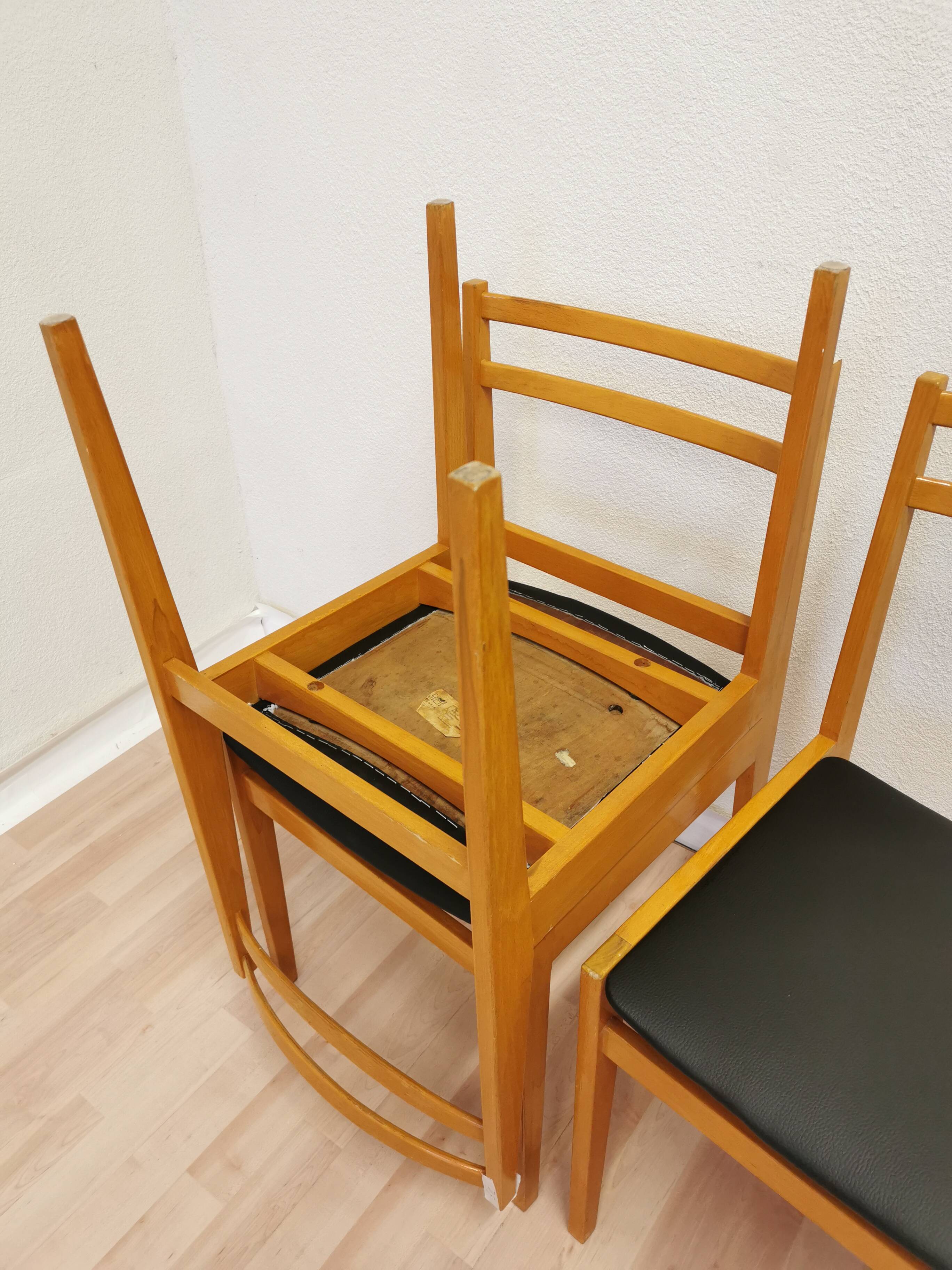 Chaises de salle à manger en bois scandinaves vintage - Branko Ursic STOL Kamnik, ensemble de 2