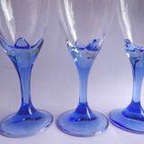 Blue tulip water glasses