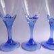 Verres à eau tulipe bleus