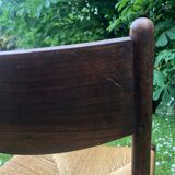 6 wooden and straw chairs, Scandinavian design Cees Braakman for Pastoe, 1960