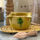 Vintage glazed stoneware mortar