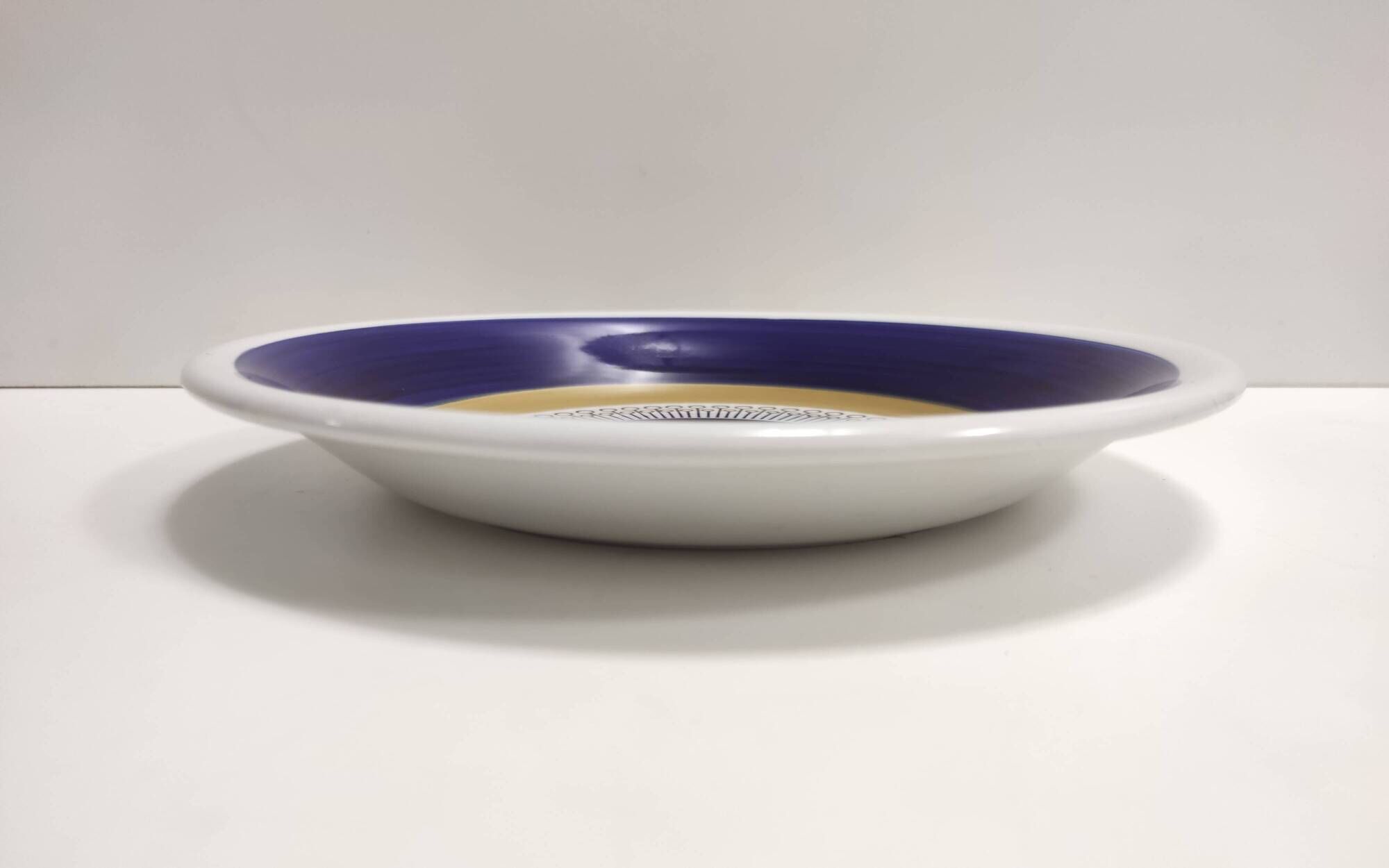 Lacquered Ceramic Dessert Plate by Antonia Campi for Richard Ginori, Italy