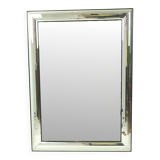 Vintage silver Deknudt mirror in Hollywood Regency style, 107 cm