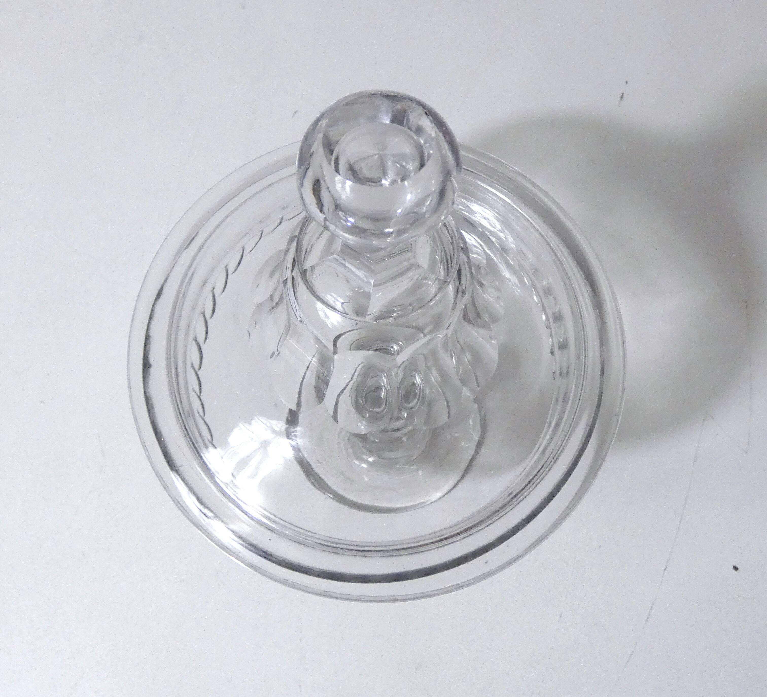 vintage glass covered candy box