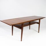 Table basse en teck avec étagère, de design danois des années 1960