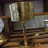 Copper-opened lamp hammered metal table lamp