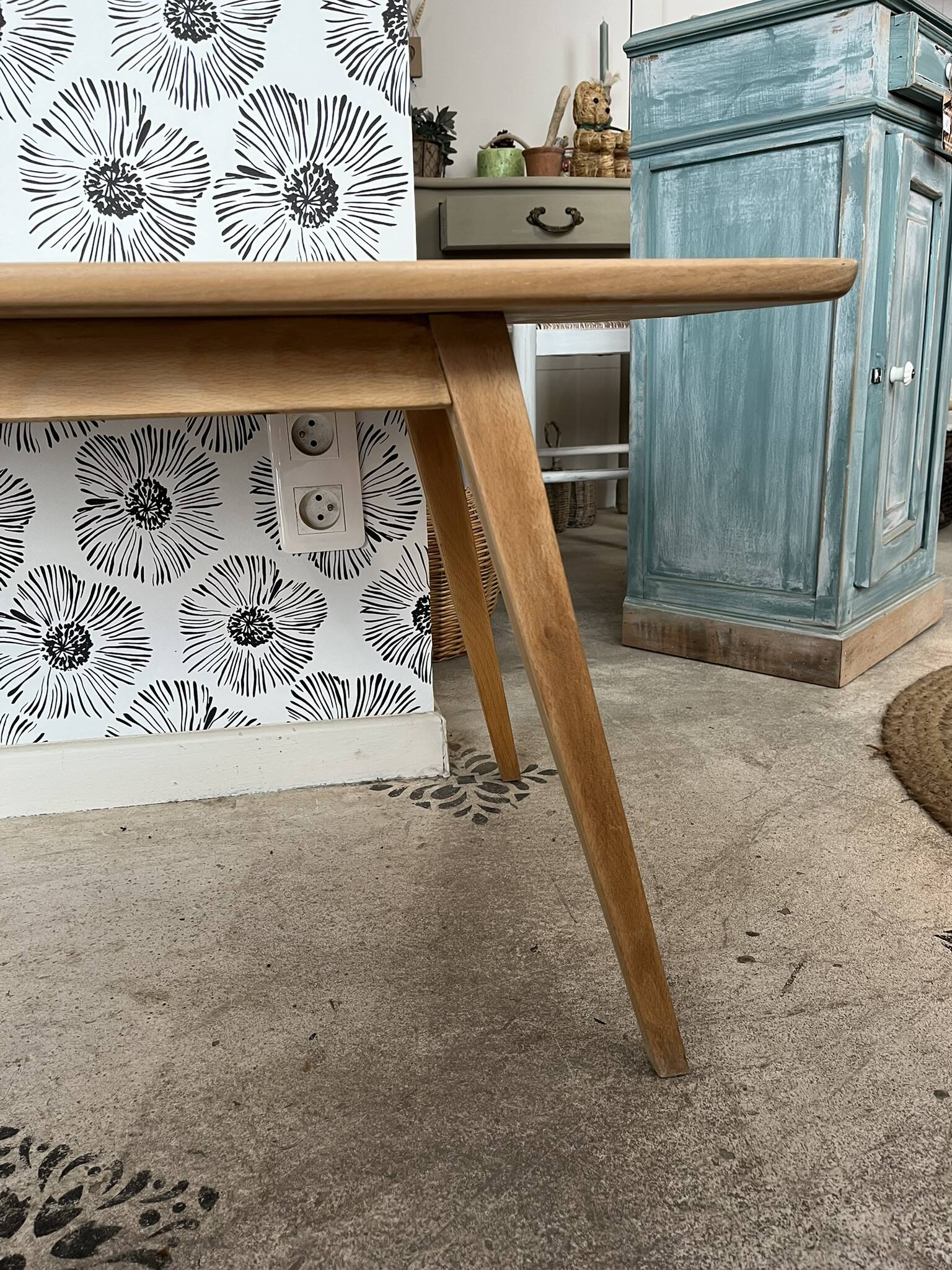 Scandinavian style wooden coffee table, 60s-70s