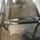 Vintage 1970 stainless steel coffee table and smoked glass