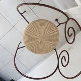 Wrought iron and rope chair