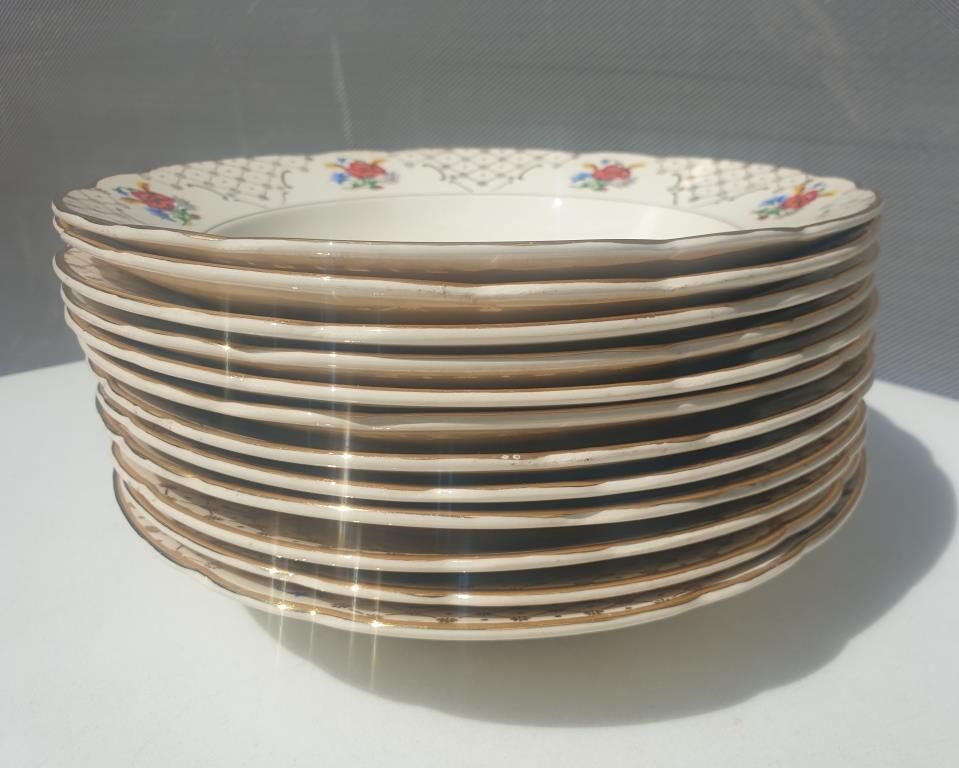 Set 12 hollow plates Villeroy & Boch 1950