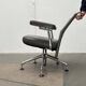 Postmodern swivel chairs model AC2 in leather by Antonio Cittero for Vitra, 1990s, set of 4.