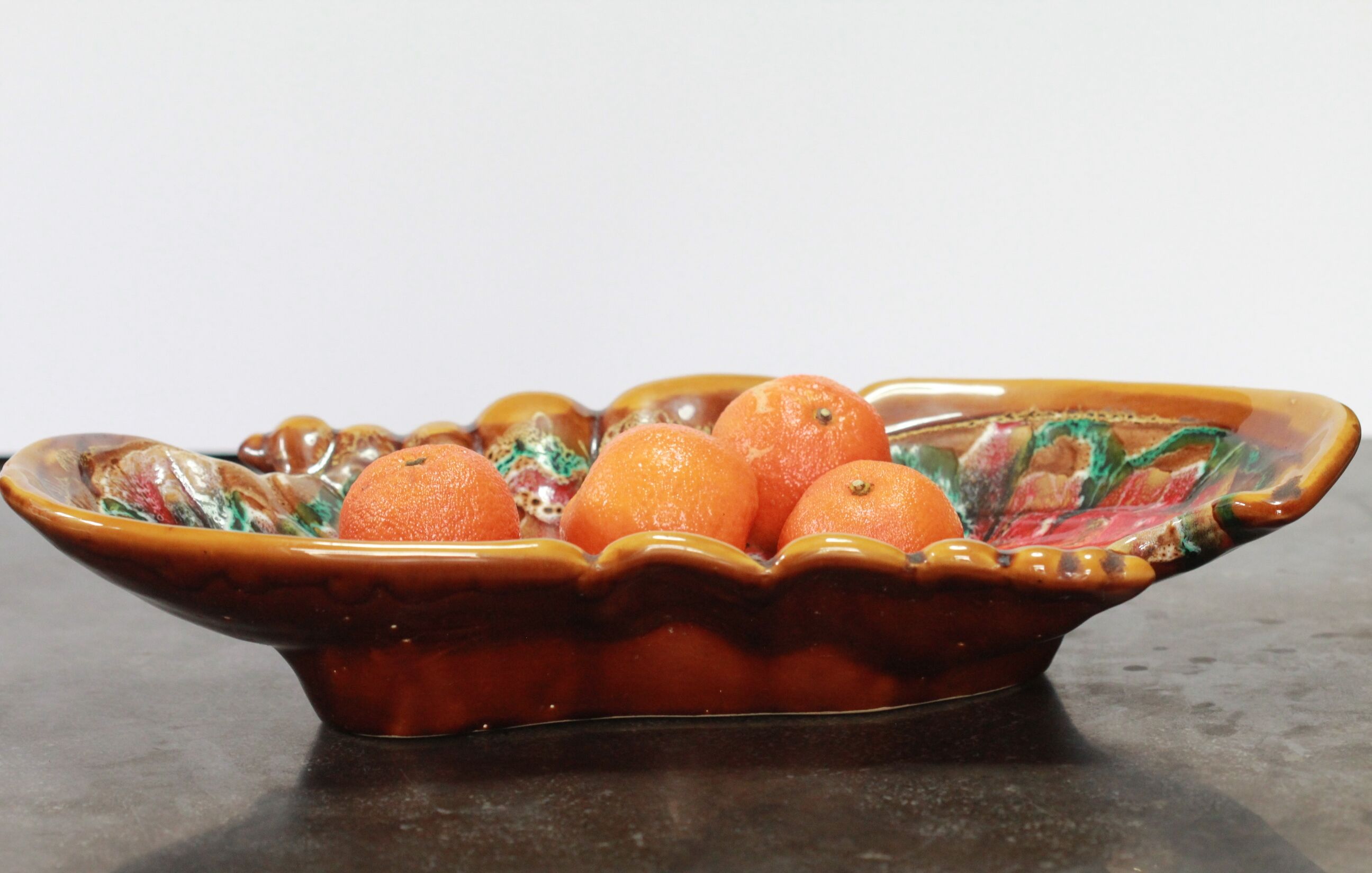 Large ceramic dish shell style Vallauris