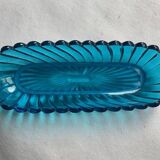 Antique Baccarat bowl in 19th century blue crystal