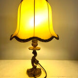 Old table lamp in gilded bronze.
