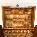 Vintage wicker basket handbag