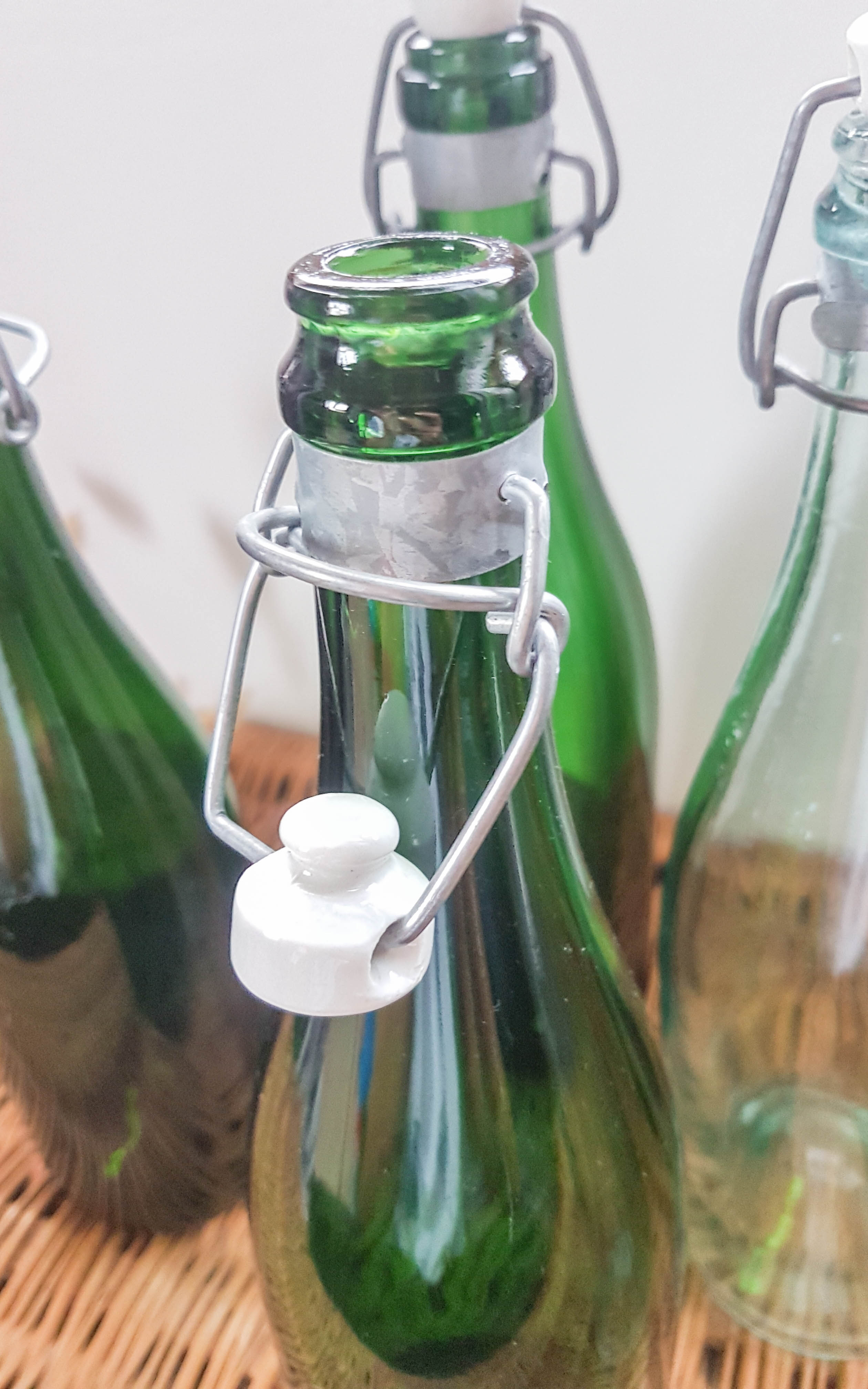 Vintage bottle with porcelain stopper