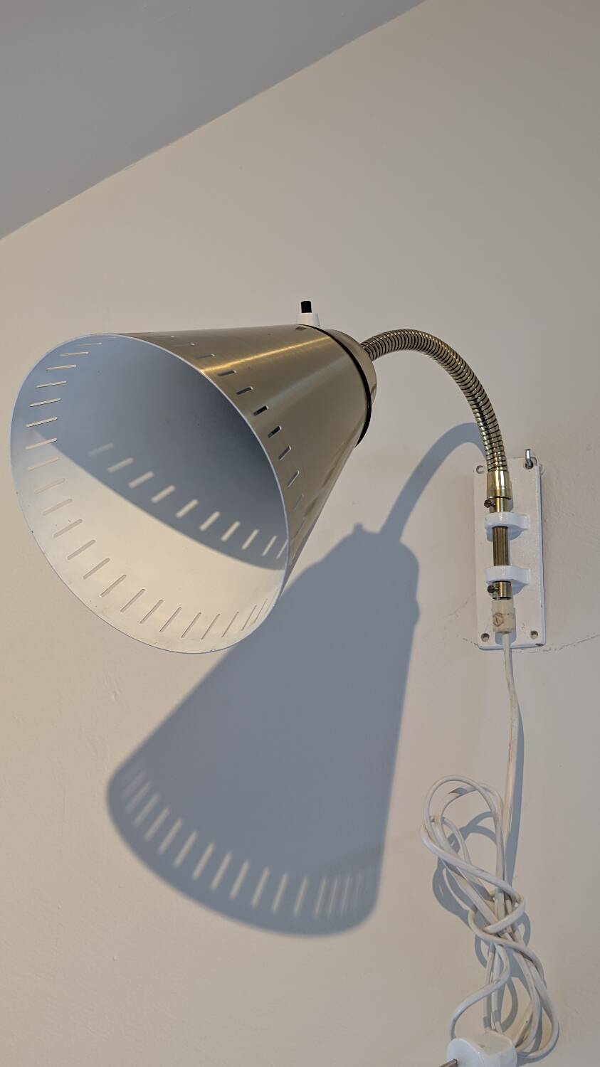 AJH Swedish brass adjustable wall lights